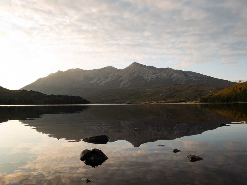 Jagged peaks of Beinn Eighe in Torridon, highlighting the world-class mountaineering accessible from Gairloch on the North Coast 500.