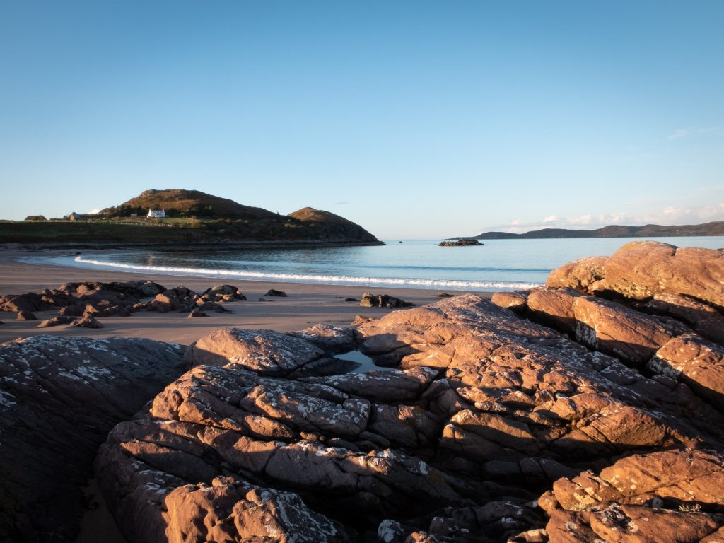 The golden sands of Firemore Beach, a peaceful highlight among the many scenic NC500 Gairloch attractions.